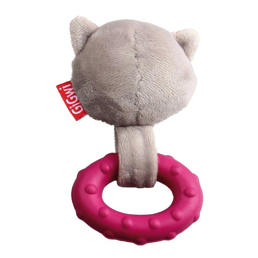 Gigwi Raccoon Plush Squeaky Dog Toy with Teething Ring 20cm