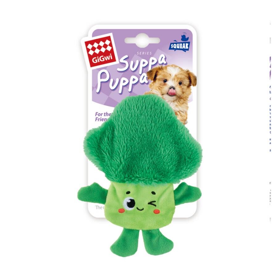 Gigwi Suppa Puppa Broccoli Squeaky Dog Toy