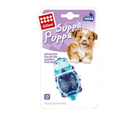 Gigwi Suppa Puppa Blue Squeaky Puppy Toy XS 7.5cm