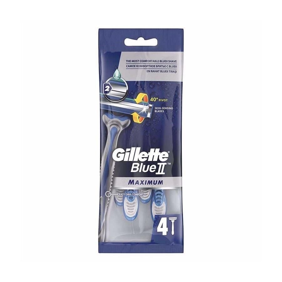 Gillette Blue II Maximum Disposable Razors 4 Count