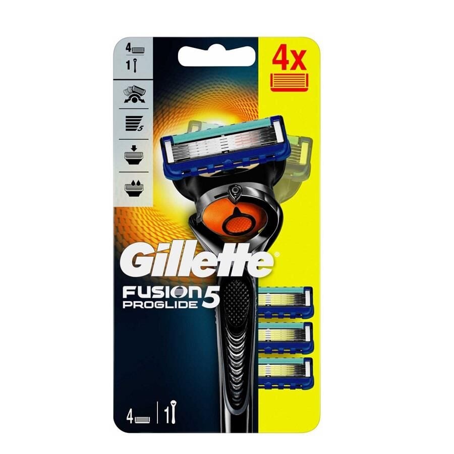 Gillette Fusion Proglide Razor with 4 Replacement Blades