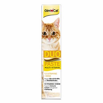 GimCat Multivitamin Duo Paste Cheese Flavor Cat Supplement 50g