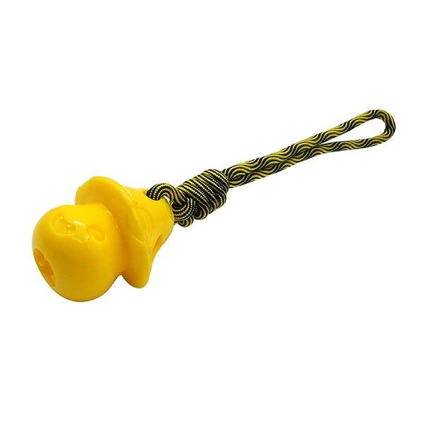 Gimdog Mushroom Tug & Chew Dog Toy Yellow 10x5 cm