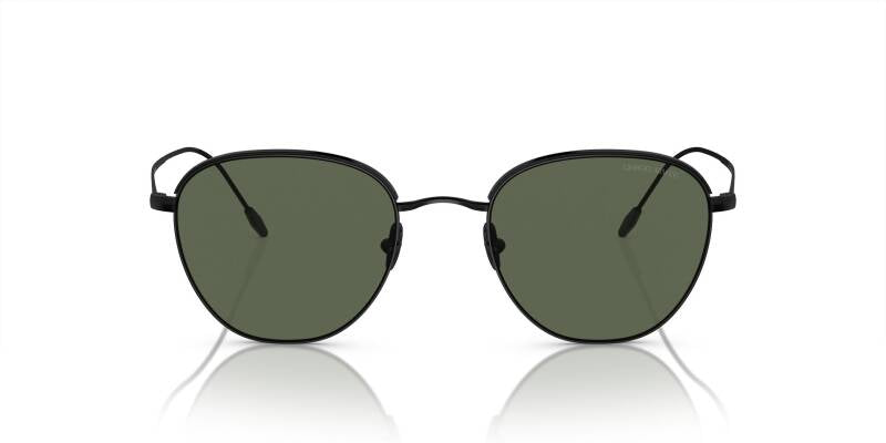 Giorgio Armani Round Metal Sunglasses with Green Lenses 51mm