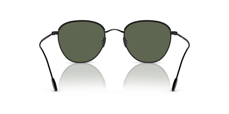 Giorgio Armani Round Metal Sunglasses with Green Lenses 51mm