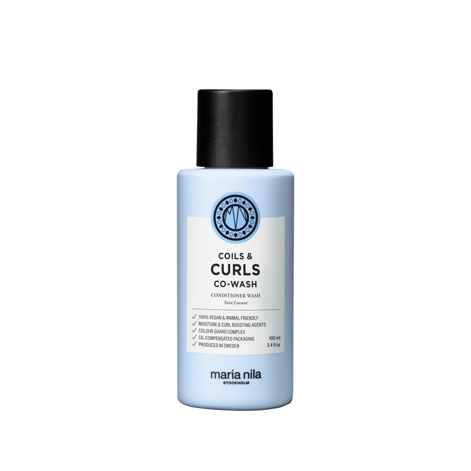 Maria Nila Co-Wash Shampoo for Curly Hair - Sulfate-Free, 3.38 fl oz Maria Nila Co-Wash Shampoo for Curly Hair Co-Wash Shampoo, Curly Hair Care, Sulfate-Free Shampoo, Maria Nila, Curly Hair Shampoo, Hair Care, Gentle Shampoo, Moisturizing Shampoo, Curl Definition, Frizz Reduction, Sensitive Scalp, Natural Ingredients, Hair Moisturizer