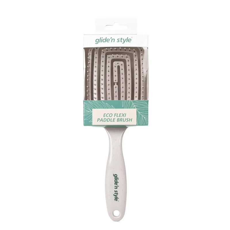 Gliden Style Eco Flexi Paddle Brush for Easy Detangling