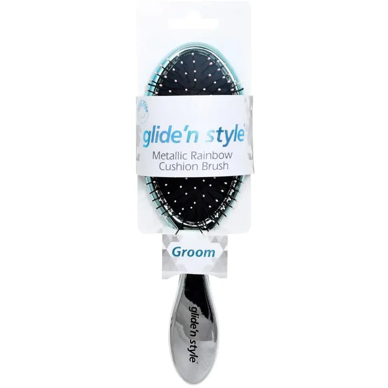 Glide'N Style Metallic Rainbow Cushion Hair Brush No: 246