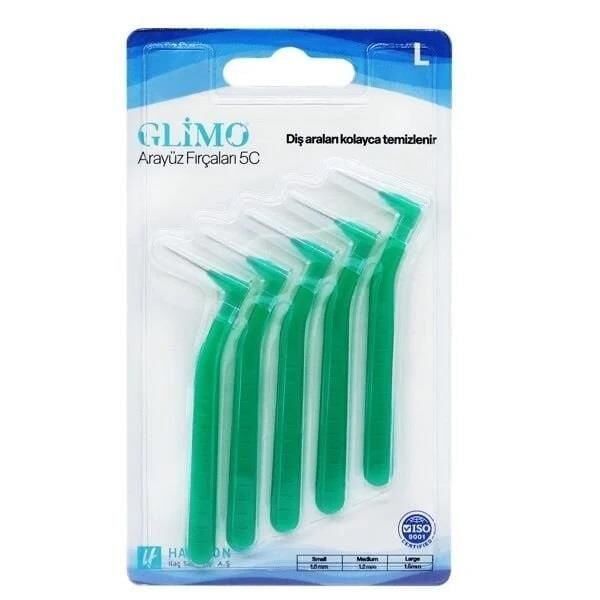 Glimo Interdental Brushes 5C Large for Deep Cleaning 5 Count