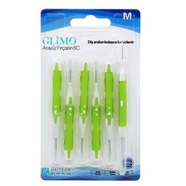 Glimo Interdental Brushes 6C Medium for Deep Cleaning 6 Count