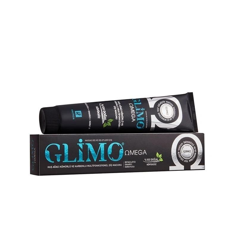 Glimo Omega Charcoal & Active Carbon Natural Toothpaste 20ml