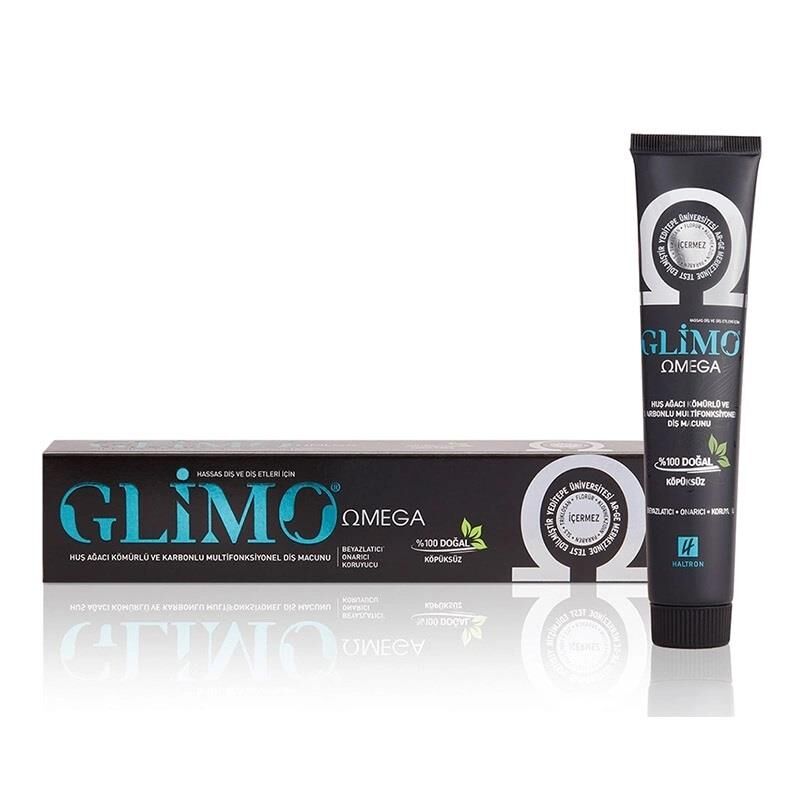 Glimo Omega Birch Charcoal & Activated Carbon Toothpaste 75ml
