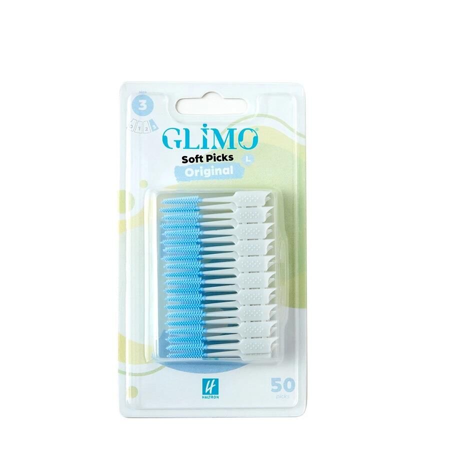 Glimo Silicone Interdental Brushes Large for Plaque Removal 48ct