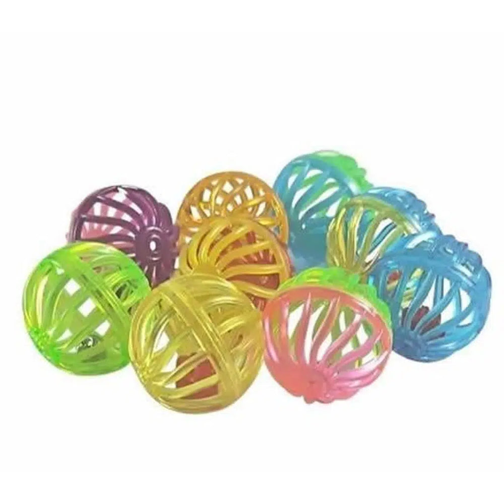 Glipet Two-Tone Beaded Cat Toy Balls 4-Pack 3.8cm