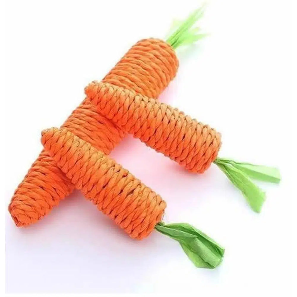 Glipet Woven Rope Carrot Cat Toy for Play and Dental Health 15 cm