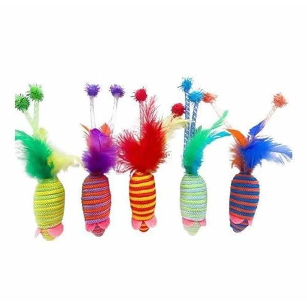 Glipet Rope-Woven Furry Mouse Cat Toy 7.5 cm