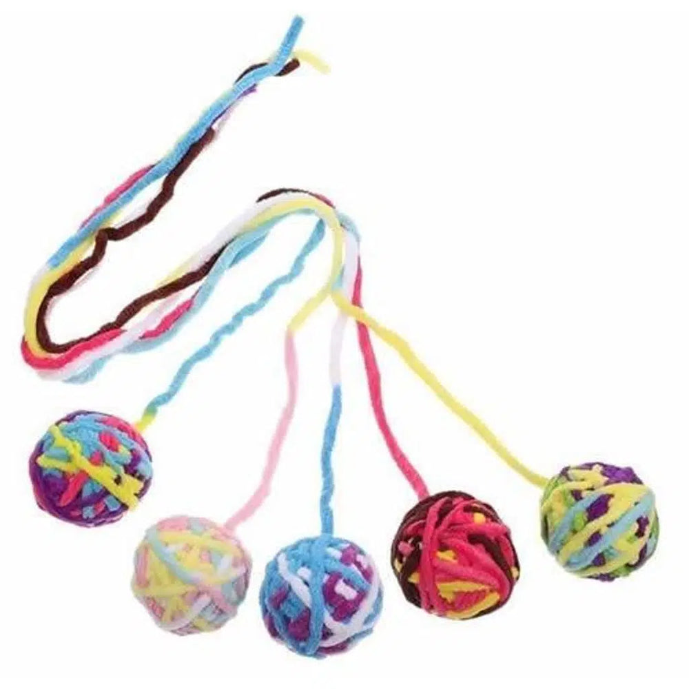 Glipet Knitted Rope Tail Cat Toy Ball for Active Play 5 cm