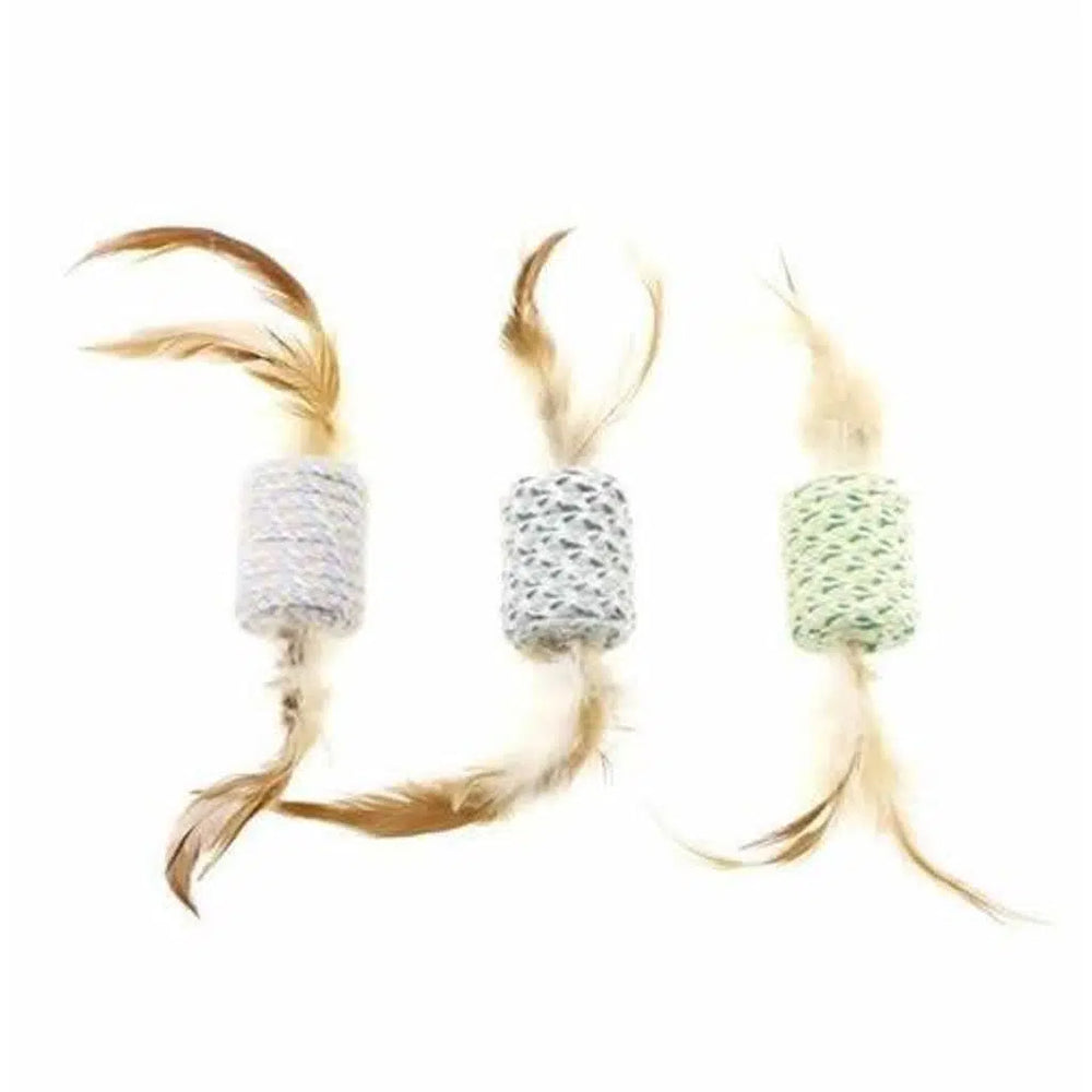 Glipet Knit Furry Cylinder Cat Toy 12 cm