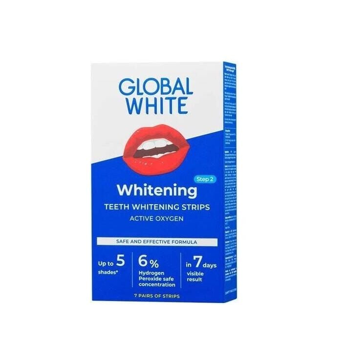 Global White Active Teeth Whitening Strips 7 Count