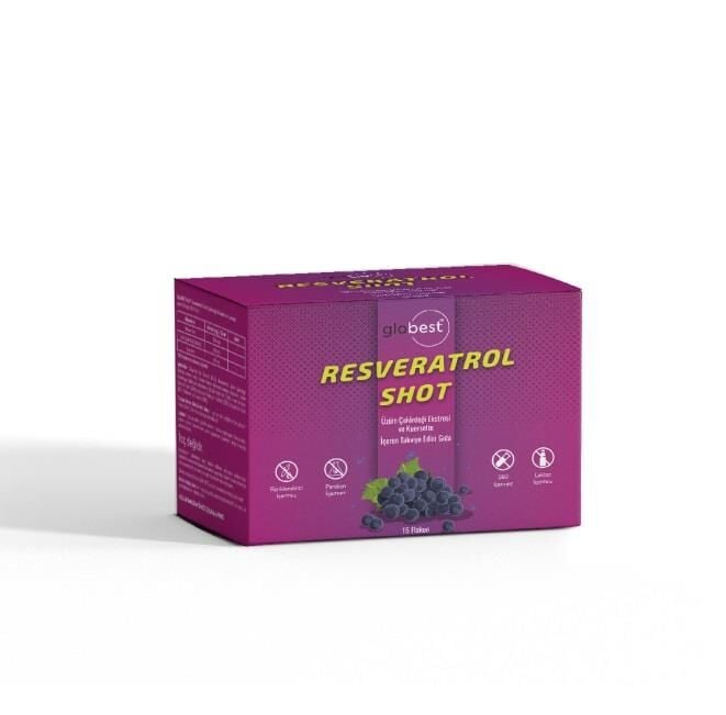 Globest Resveratrol Shot Dietary Supplement 15 Vials