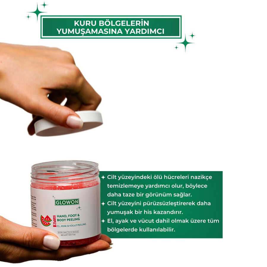 Glowon Watermelon Hand Foot & Body Scrub Smoothing Peeling 300ml