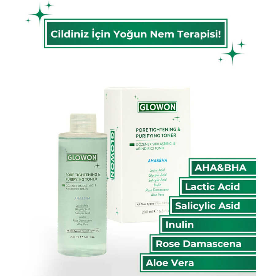 Glowon Pore Tightening & Purifying Toner for Smooth Skin 200 ml