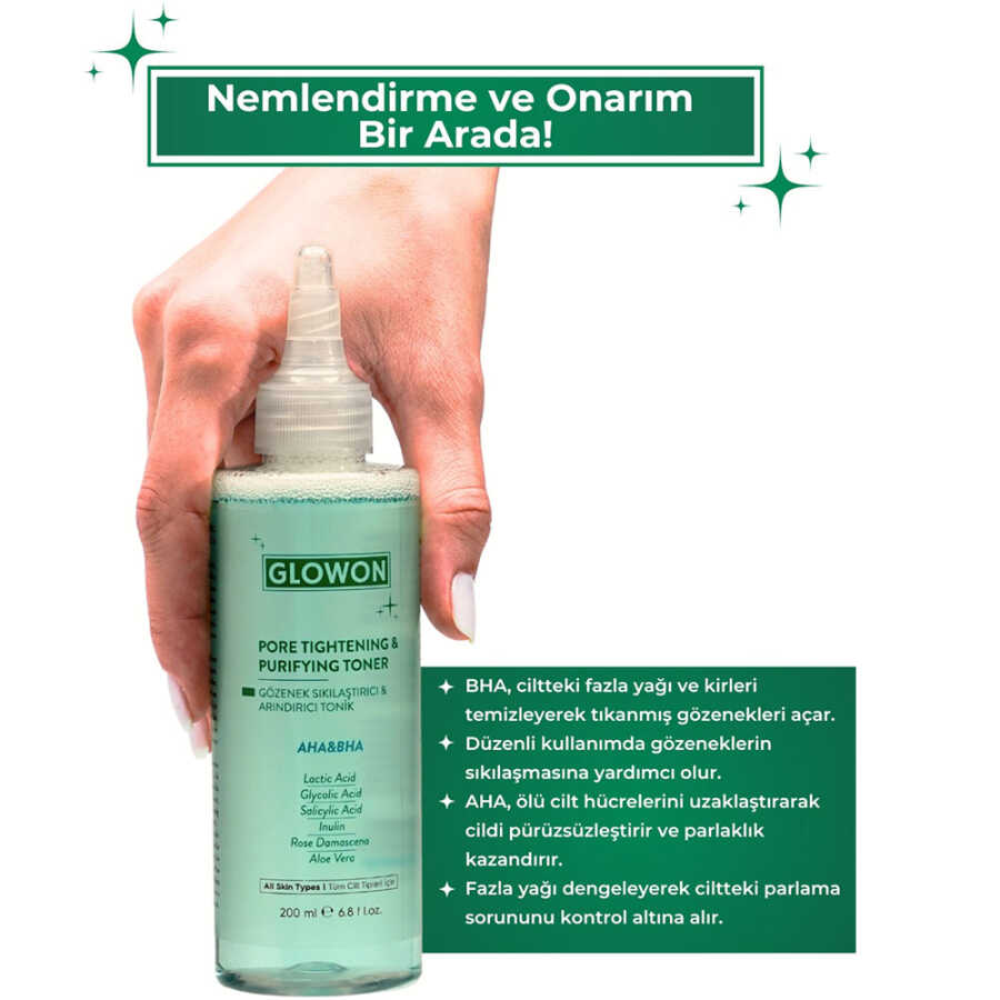 Glowon Pore Tightening & Purifying Toner for Smooth Skin 200 ml