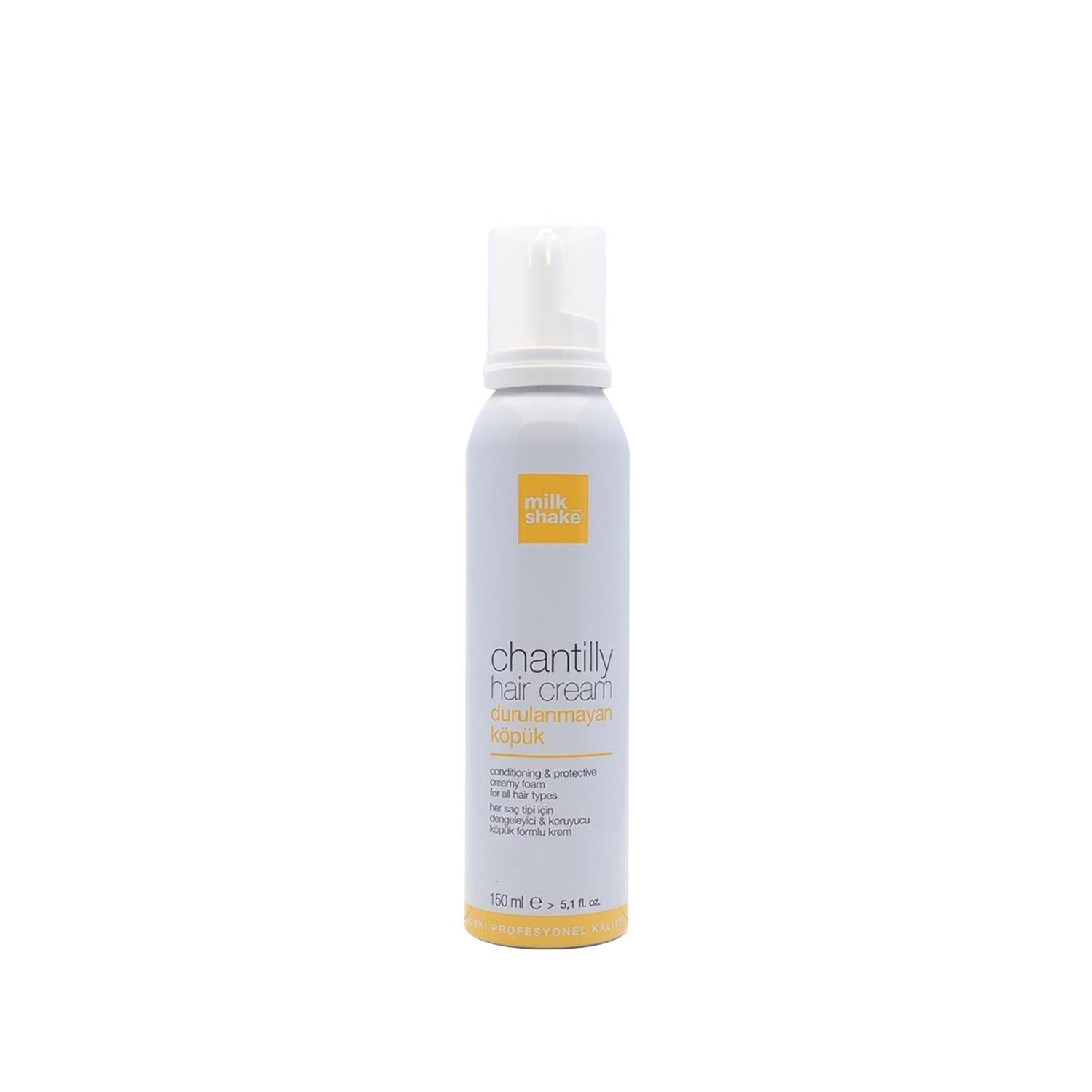 milk_shake Chantilly Hair Cream - Non-Rinsing Foam for Moisturizing & Styling - 5.07 fl oz milk_shake Chantilly Hair Cream - Non-Rinsing Foam for Hair milk_shake Chantilly Hair Cream, non-rinsing hair cream, hair styling foam, moisturizing hair product, leave-in hair conditioner, hair care, hair styling, hair moisturizer, non-greasy hair product, lightweight hair cream, daily hair styling, dry hair repair, damaged hair care