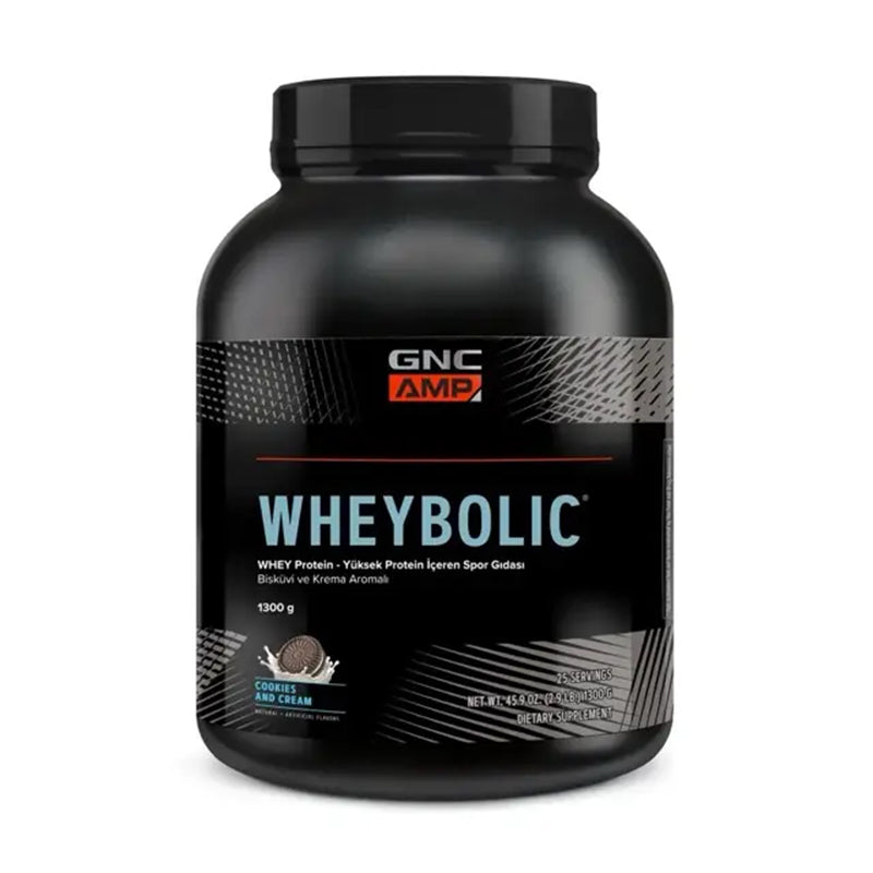 GNC AMP Wheybolic High Protein Powder Cookies & Cream 1300g