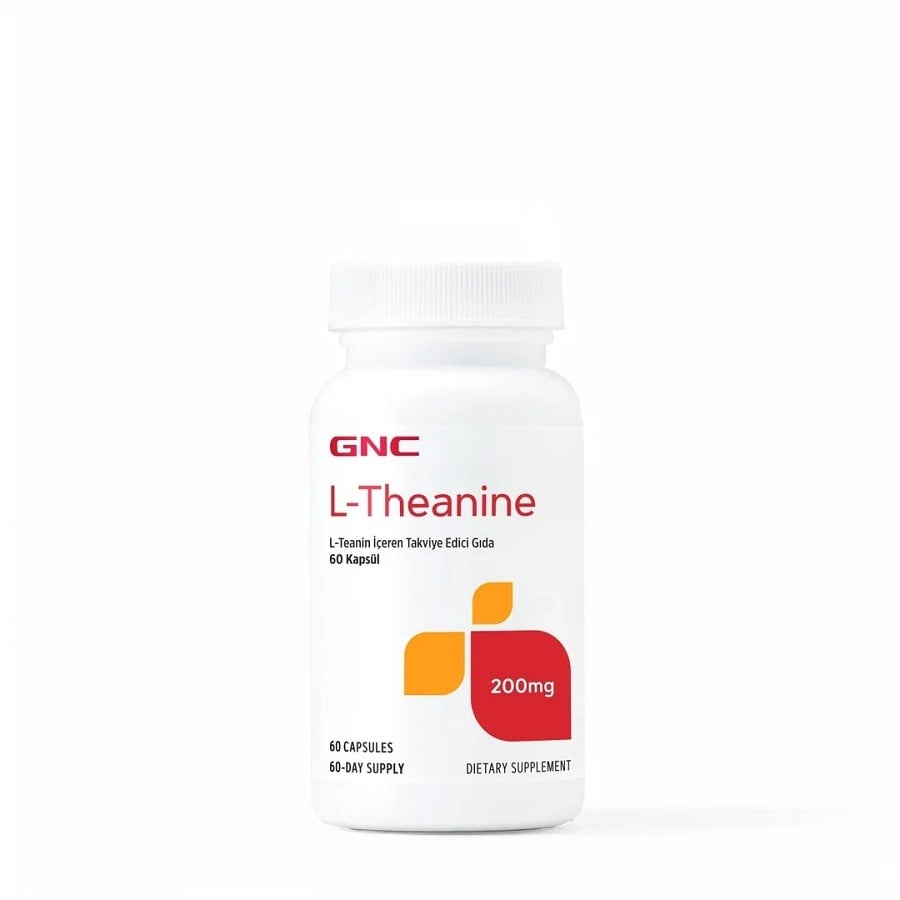 GNC L-Theanine 60 Capsules - Supplement with L-Theanine, 60 Count
