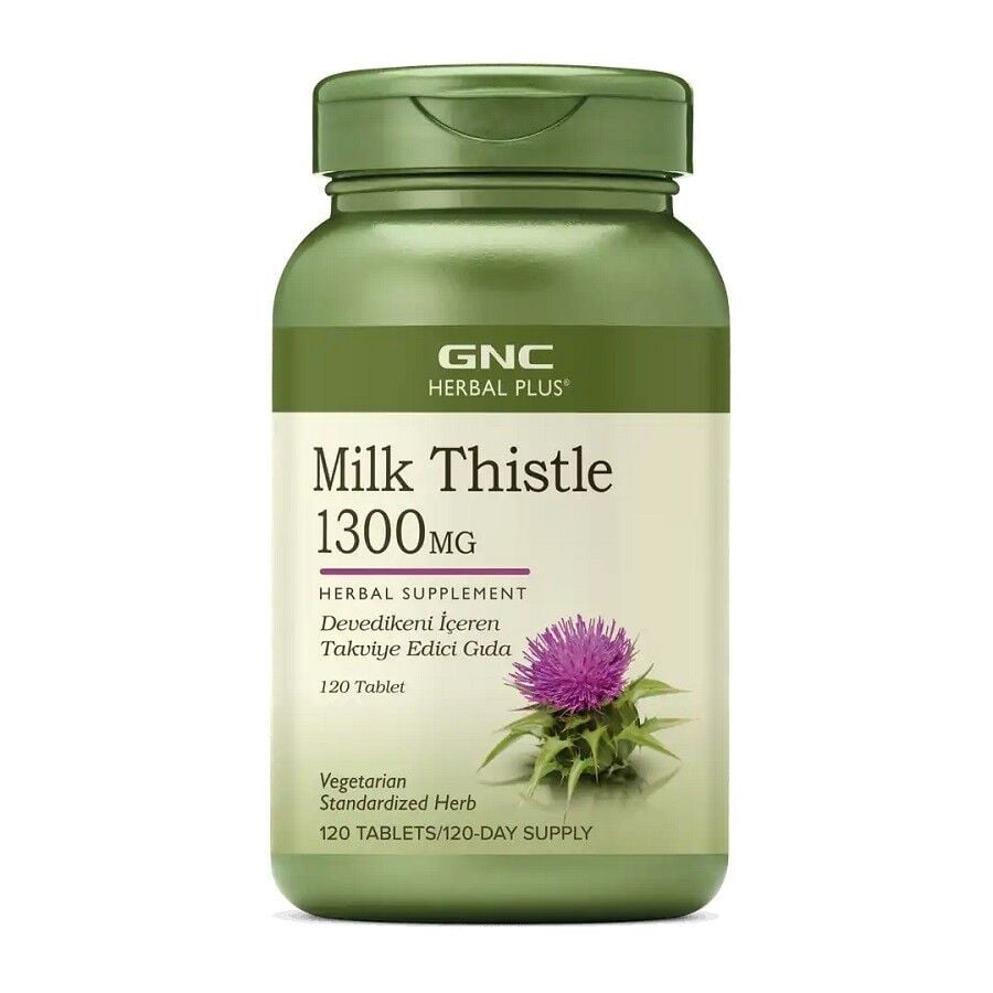 GNC Milk Thistle Seed Extract 1300mg Supplement 120 Tablets