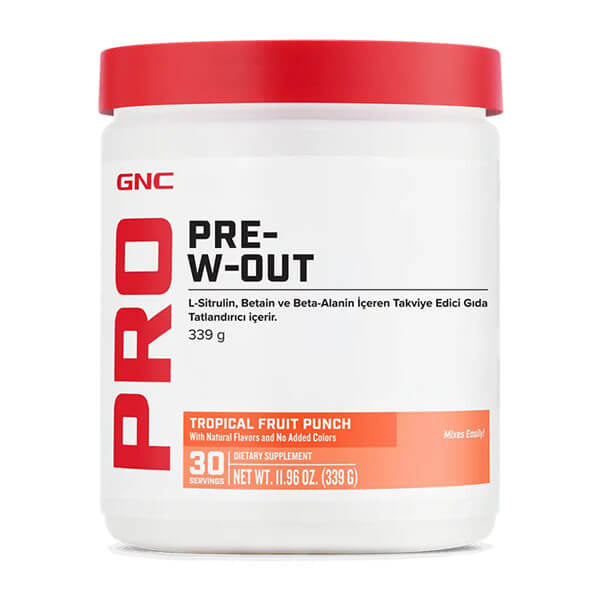 GNC Pro Pre W Out Energy Support Drink Mix 339g