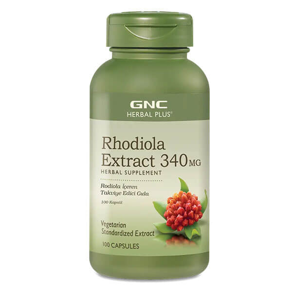 GNC Rhodiola Extract 340mg Herbal Supplement 100 Capsules