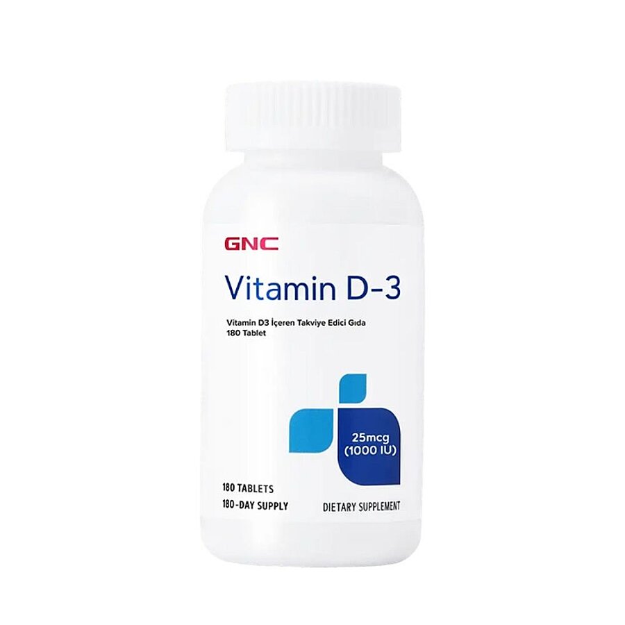 GNC Vitamin D3 1000 IU Dietary Supplement 180 Tablets