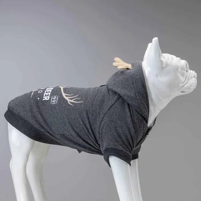 Lindo Club North Deer Anthracite Warm Dog Sweatshirt