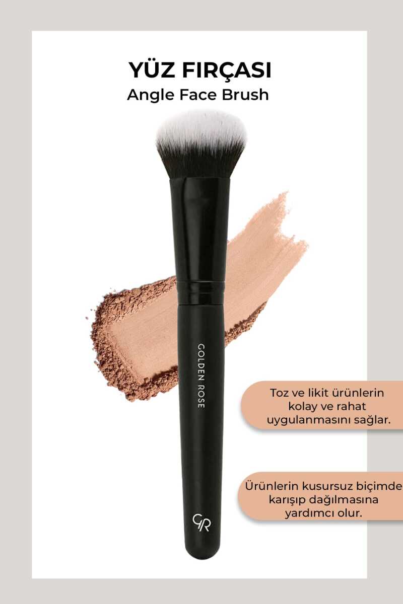 Golden Rose Angled Face Brush for Seamless Contouring