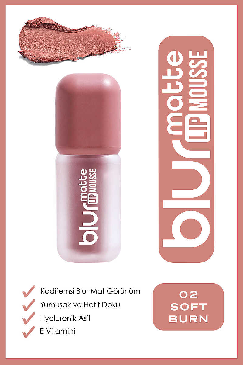Golden Rose Blur Matte Lip Mousse - 02 Soft Burn Velvet Matte Liquid Lipstick