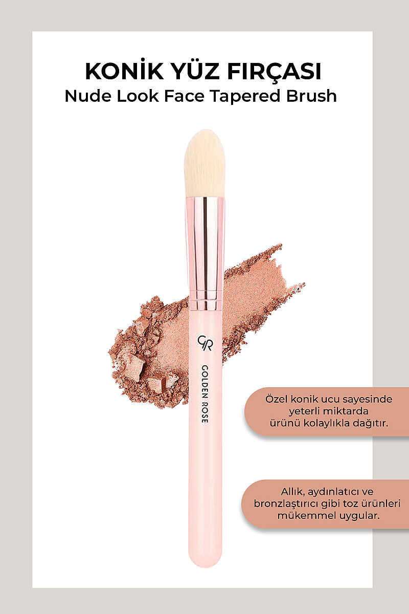 Golden Rose Face Tapered Brush - Nude for Powder Products Application