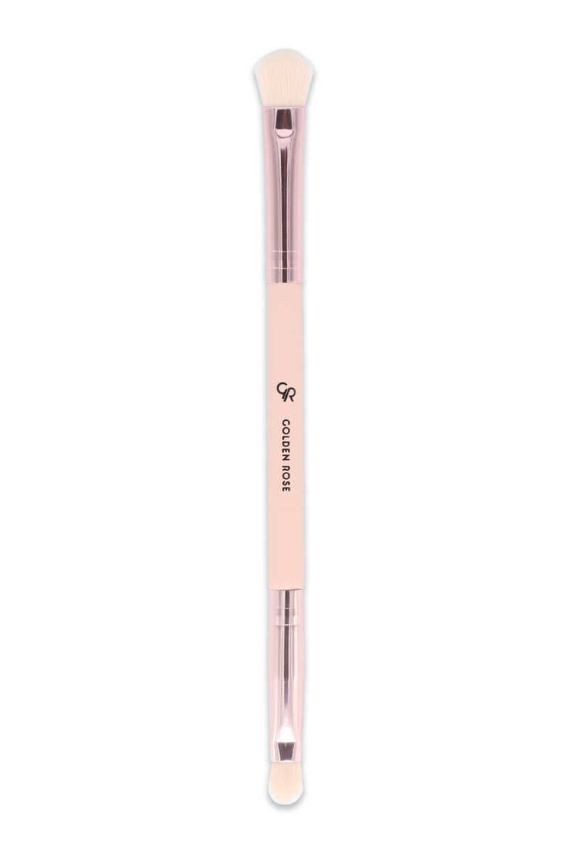 Golden Rose Duo Eyeshadow Brush for Seamless Blending