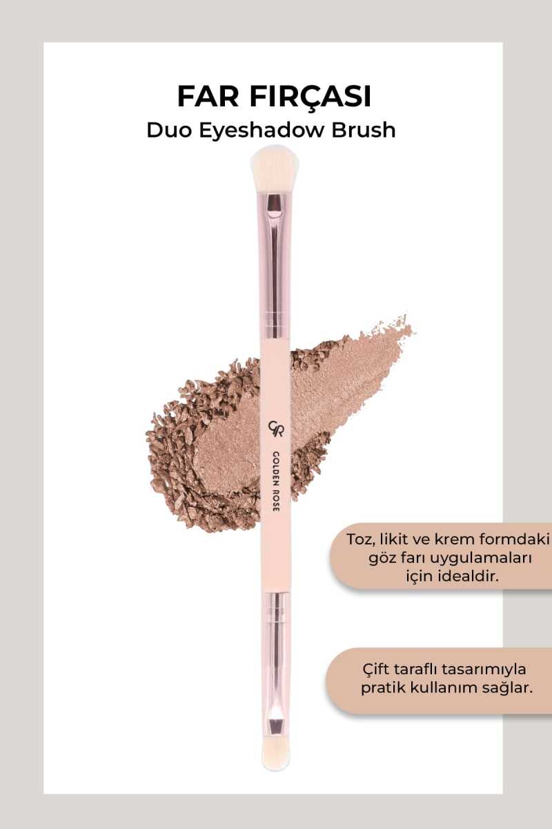 Golden Rose Duo Eyeshadow Brush for Seamless Blending