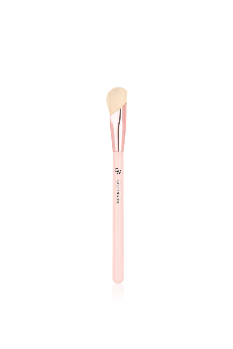 Golden Rose Angled Concealer &amp; Highlighter Brush for Flawless Blending