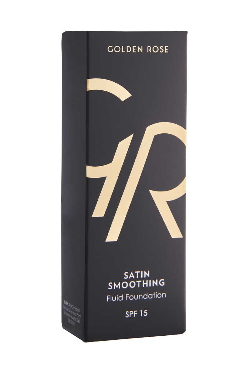 Golden Rose Satin Smoothing Fluid Foundation with SPF 15, Shade 23 Almond, 30 ml