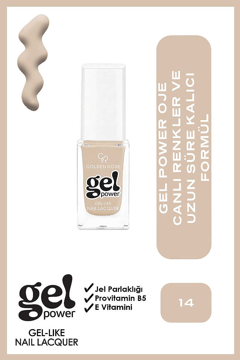 Golden Rose Gel Power Gel-Like Nail Color No:14 10.2ml