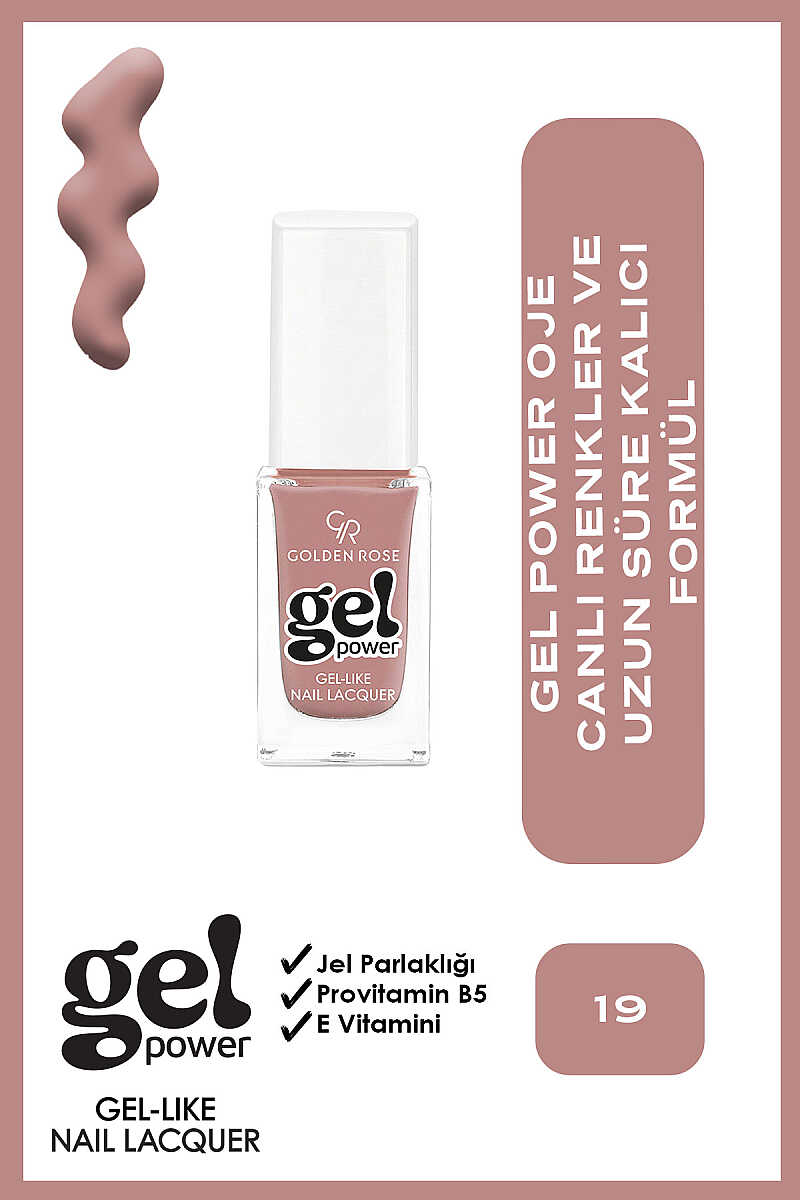 Golden Rose Gel Power Gel-Like Nail Color No:19 10.2ml