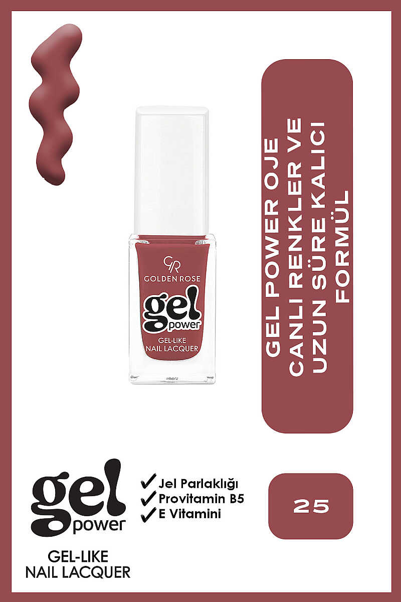 Golden Rose Gel Power Gel-Like Nail Color No:25 10.2ml