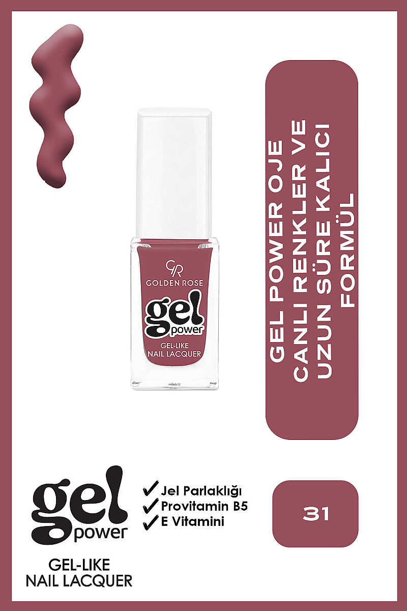 Golden Rose Gel Power Gel-Like Nail Color No:31 10.2ml