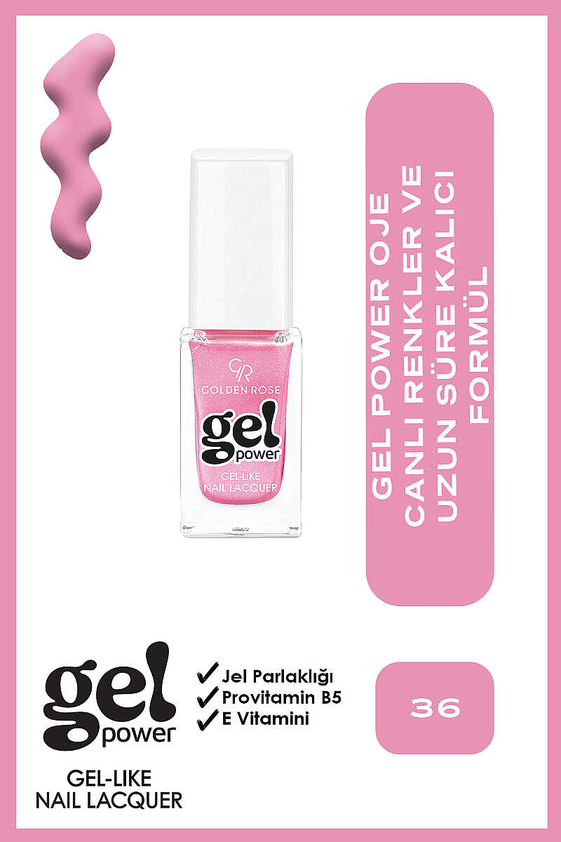 Golden Rose Gel Power Gel-Like Nail Color No:36 10.2ml