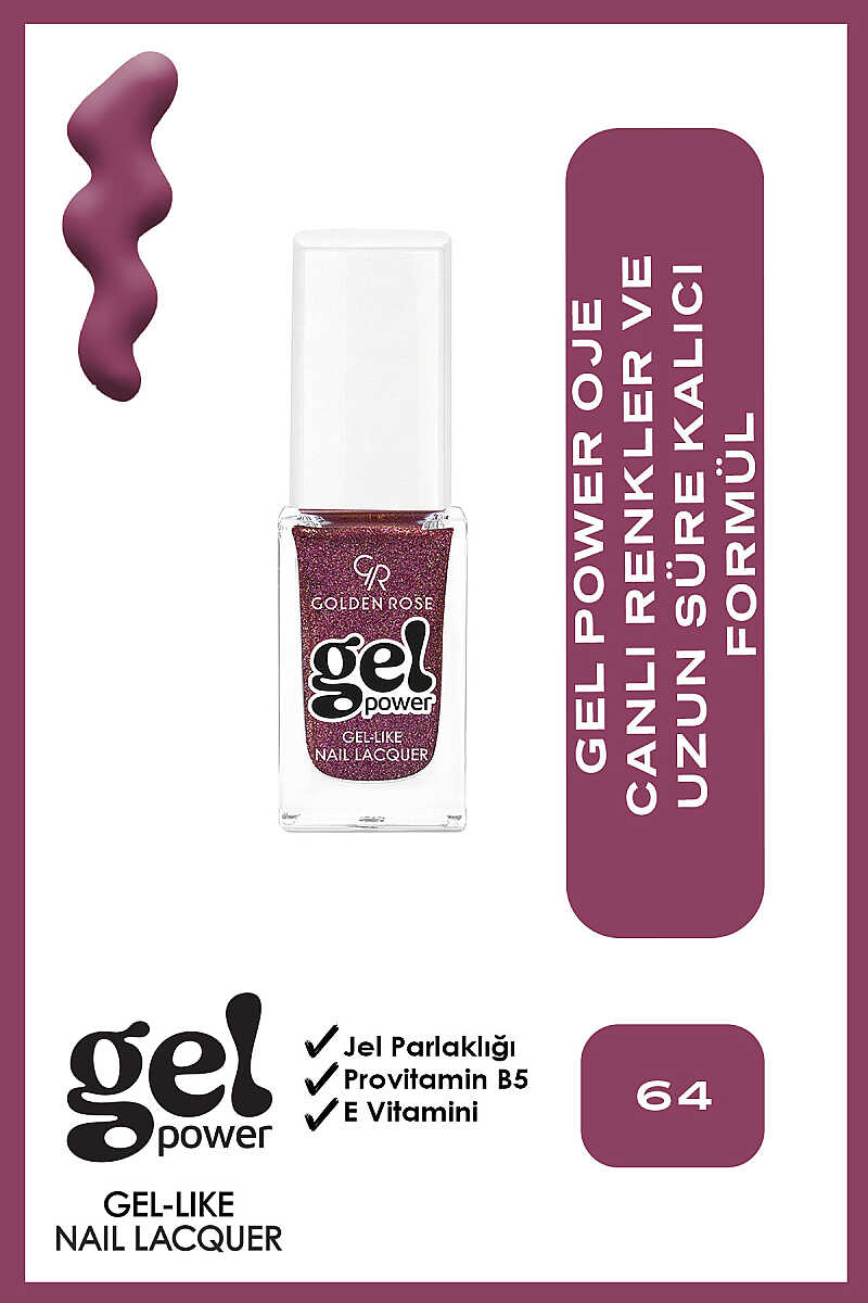Golden Rose Gel Power Gel-Like Nail Color No:64 10.2ml