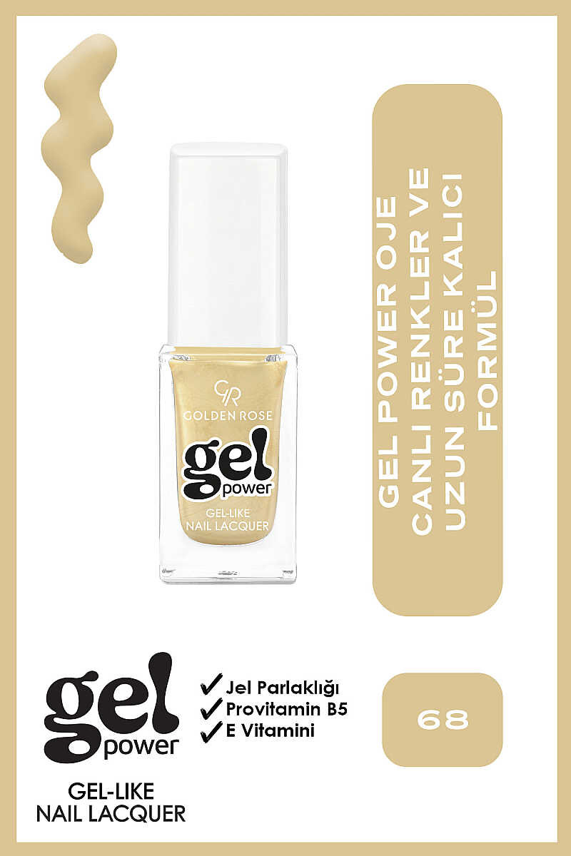 Golden Rose Gel Power Gel-Like Nail Color No:68 10.2ml