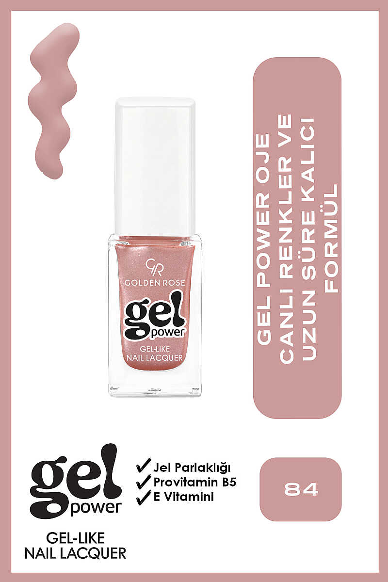 Golden Rose Gel Power Gel-Like Nail Color No:84 10.2ml